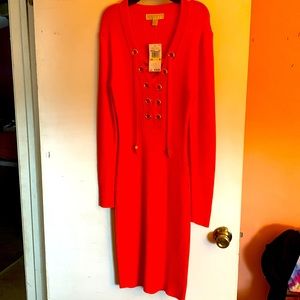 Michael Kors NWT,medium long sleeved sweater dress